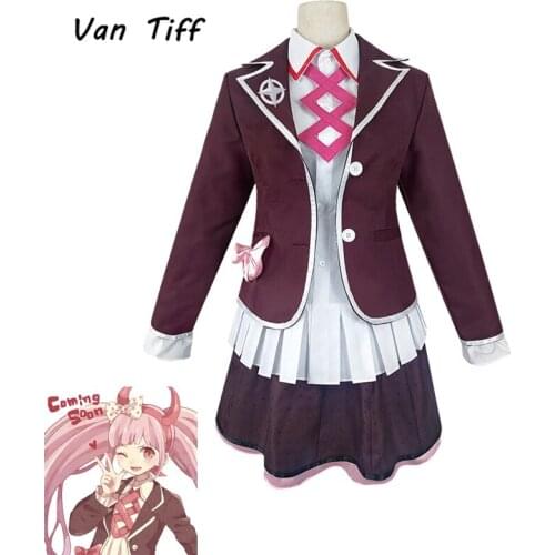 Danganronpa Utsugi Kotoko Cosplay Costumes Women Dangan Ronpa School Uniform Full Wigs Set Another Episode Kotoko Utsugi Dress