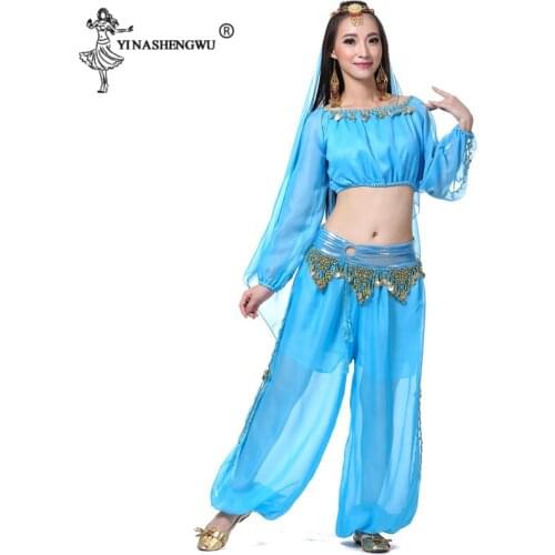 2/5Pcs/Set Women Belly Dance Pants Set BellyDance Costume Oriental Dance Costume Sequin AutumnWinter Indian Belly Dancewear Suit