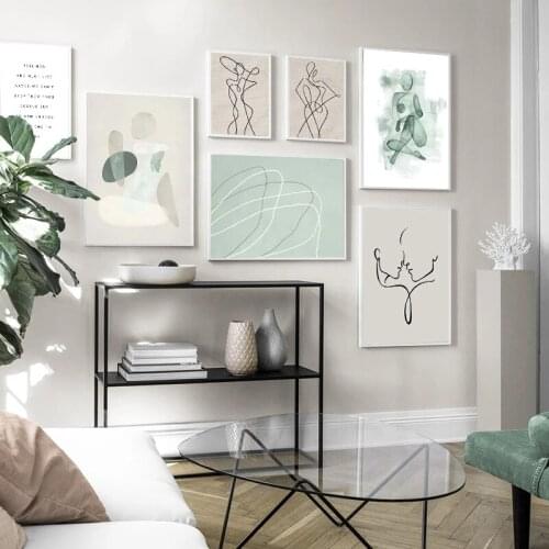 Woman Body Quotes Wall Art Canvas Painting Posters And Abstract Line Drawing Face Prints Wall Pictures For Living Room Decor