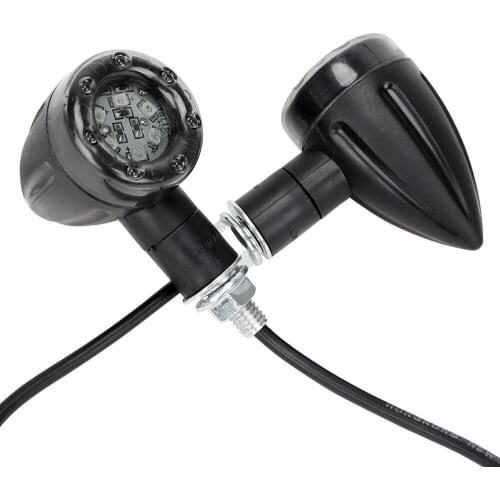 1 pair Turn Signal Lights Motorcycle Flasher Indicator Lamp for Harley Brake Stop Light Amber and Red Motorcycle Lighting