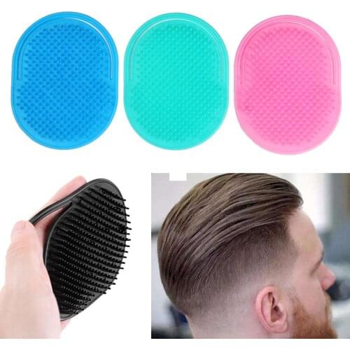 1PC Hair Comb Shampoo Brush Portable Pocket Travel Men Beard Mustache Palm Scalp Massage Black Hair Care Styling Tools