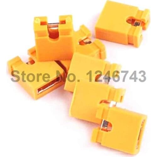 100PCS Yellow 2.54mm Jumper Cap Mini Jumper Short Circuit Cap Contion