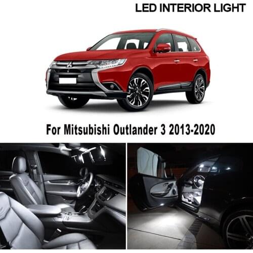11X For Mitsubishi Outlander 3 2013-2019 2020 Canbus Vehicle Accessories LED Interior Light Kit License Plate Lamp Car Lighting