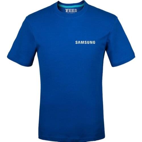 2021 Samsung Logo T Shirt Letter Printed Fashionable Round Neck T-shirts Short Sleeve T-shirt