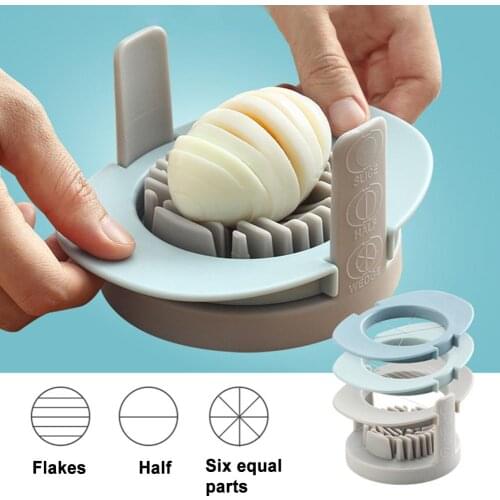 3 In 1 Handle Stainless Steel Press Cutting Wires Hard Boiled Egg Slicer Food Quick Cutter Kitchen Tool