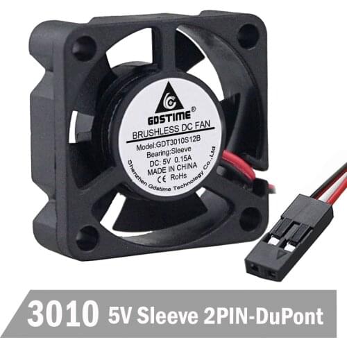 5PCS Lot Gdstime 3010s 30MM 30 x 10MM 5V 2Pin Dupont Connector DC Cooler Small Cooling Fan