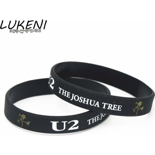 50PCS U2 THE JOSHUA TREE Rock Band Silicone Bracelets&Bangles Rock Music Popular Wristband Tendy Band Jewelry Wholesale SH190