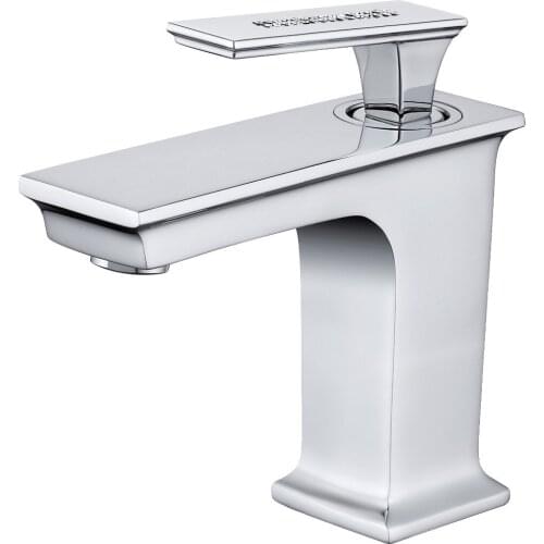 Free ship chrome square bathroom basin vessel sink faucet mixer tap deck mounted Crystal handles Single Hole