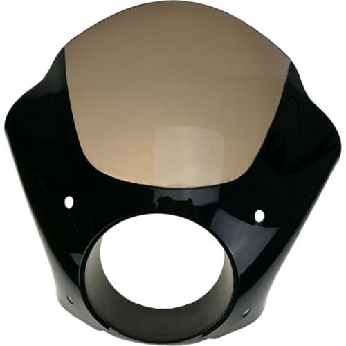 Gloss Black Gauntlet Headlight Fairing W/Trigger Lock Mount Kit For Harley Dyna Sportster XL 1200 883