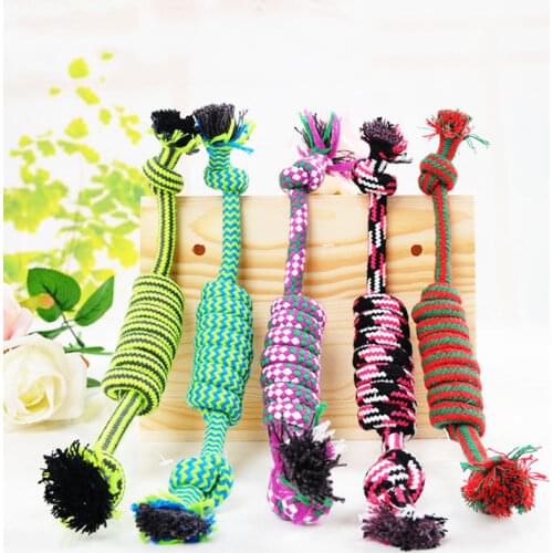 Dog Toys for Large Bite Resist Interactive Cotton Bone Rope Puppy Small Dog Toy Chew Knot Teeth Cleaning Rope Toy