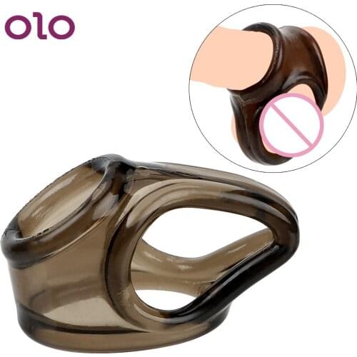 OLO Cock Rings Elastic Penis Rings Dildo Extender Penis Enlargement Sex Toys For Men Scrotal Binding Delay Ejaculation
