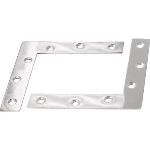 2PCS Stainless Steel Mending Bracket Plate T/L Type,Metal Straight Fixing Joining Shelf Support for Shelf,Furniture and Cabinet