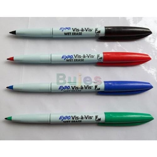 Expo 16001 Vis-A-Vis Wet Erase Markers - for Use on Overhead Projectors, Transparencies and Laminated Calendars - Fine Point