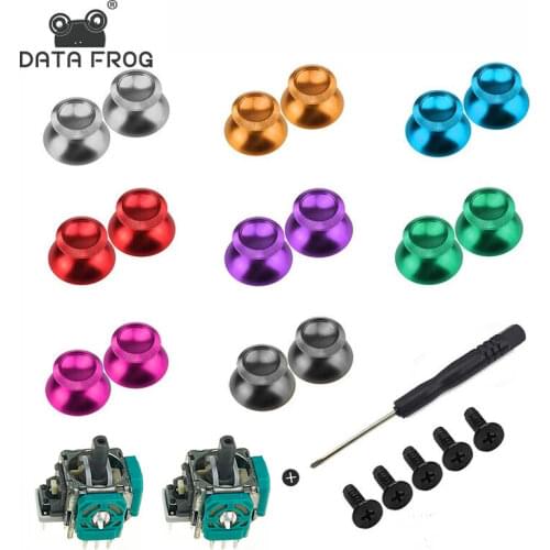 DATA FROG Metal Thumb Sticks Joystick Grip Button For Sony PS4 Controller Analog Stick Cap For Xbox One /PS4 Slim/Pro Gamepad