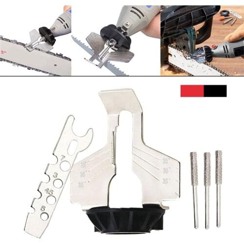 Chainsaw Sharpening Kit Rotary Sharpener Tool Chain Machine Kit Saw Blade Sharpener Guide Drill Adapter Head