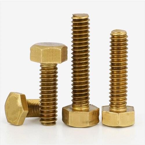 10pcs M4m5m6m8 copper external bolt brass outer screw material