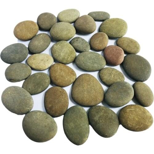 Natural DIY Drawing Hand-Painted Rocks Stones Pebbles 20-40mm For Kids Home School Practice