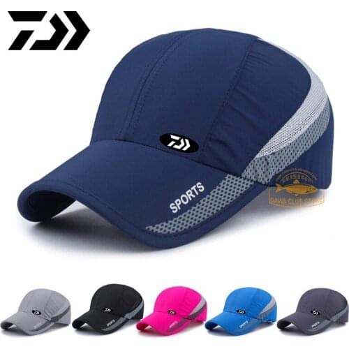 2020 Daiwa Brand New Fishing Breathable Sun Hat Summer Outdoor Embroidery Net Ultra-thin Quick-drying Cap Sports Riding Cap