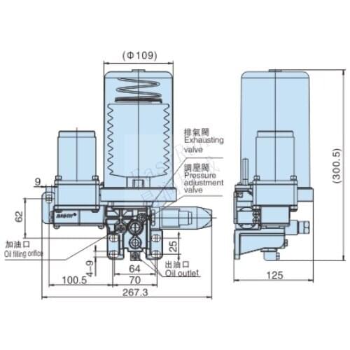 2018 new Progressive lathe pneumatic grease volumetric lubrication plunger pump