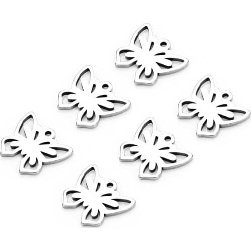 20pcs/lot butterfly Connector Metal Alloy Pendant For DIY bracelet Jewelry Making gj6gy
