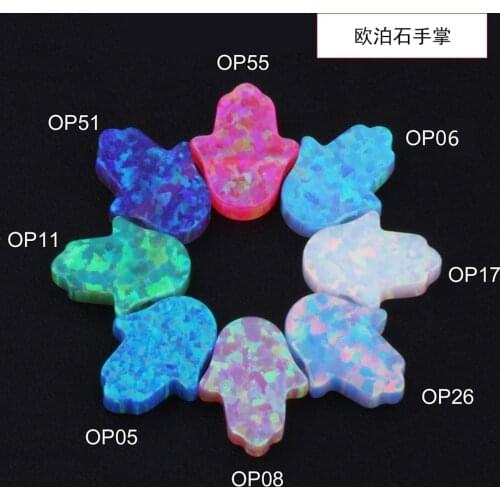 Polymer impregnated synthetic opal hand rainbow colors 11*13mm for DIY jewelry making loose beads FPPJ wholesale
