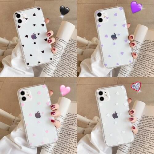 Cute Little Love Soft Tpu Shockproof Phone Cases For iPhone 7 8 Plus 10 11 Pro Max 12Mini Clear Tranparent Back Case