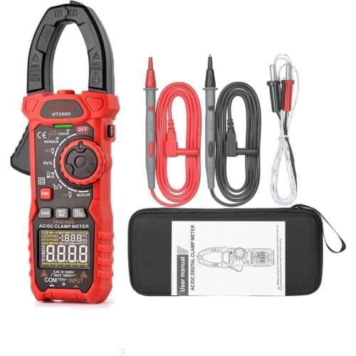 HABOTEST AC/DC Clamp Meter True-RMS Anto-Ranging Tester Current Clamp with Amp Volt Ohm Diode Capacitance Resistance Continuity