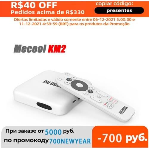 2021 Mecool KM2 Amlogic S905X2 2GB DDR4 SPDIF Ethernet Android 10 Smart TV box WiFi Prime Video 4K HD Widevine L1 TVBOX Netflix