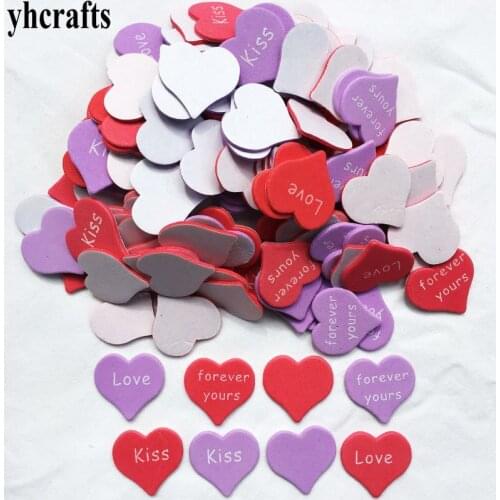 1bag/LOT.Love Kiss Forever heart foam stickers Valentines day crafts Wedding party decoration Kids diy toys Kindergarten craft
