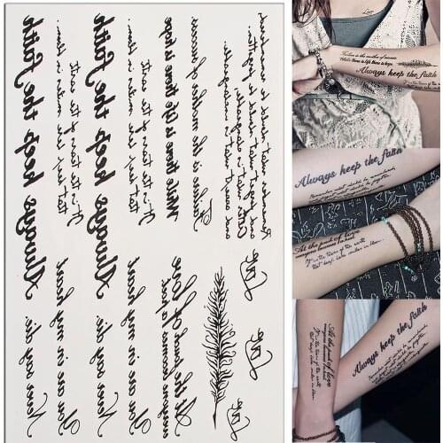 1Pcs Black Cool Girl Flying Bird Disposable Waterproof 3D Tattoo Sticker Women Sexy Wrist Tattoo Body Art Temporary Tattoo Paper