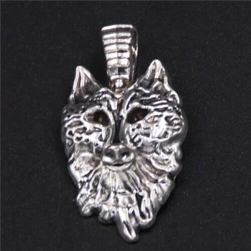 10pcs Antique Silver Color Siberian Wolf charm alloy pendant for earrings necklace DIY charm jewelry findings A359