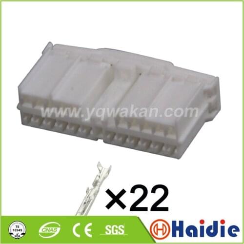 2sets 22pin auto electrical housing plug plastic wiring harness unsealed connector 7123-8325