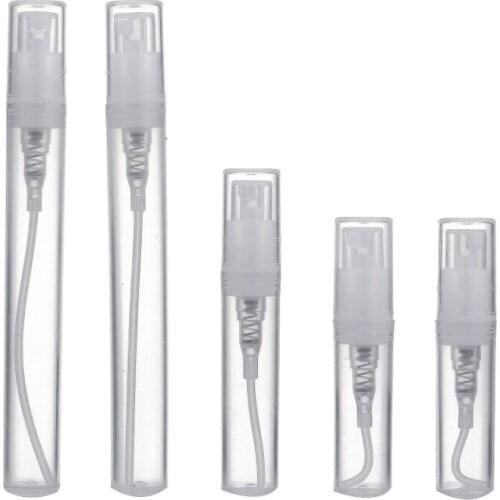 2ML 3ML 5ML Spray Bottles Clear Perfume Refillable Plastic bottle with Fine Mist Sprayer Pump