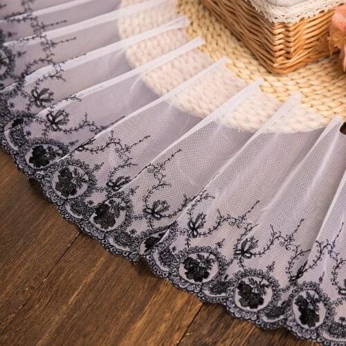 20Yards White Floral Lace Ribbon Sewing Trim Embroidered DIY Sewing Craft Edge Applique 20cm Width