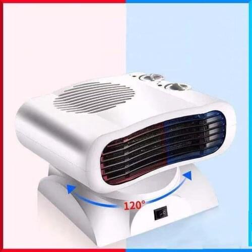 220V Cold and Warm Small Air Conditioner Heater Mini Fan Heater Bathroom Dual-Purpose Rotary Heater Space Heater