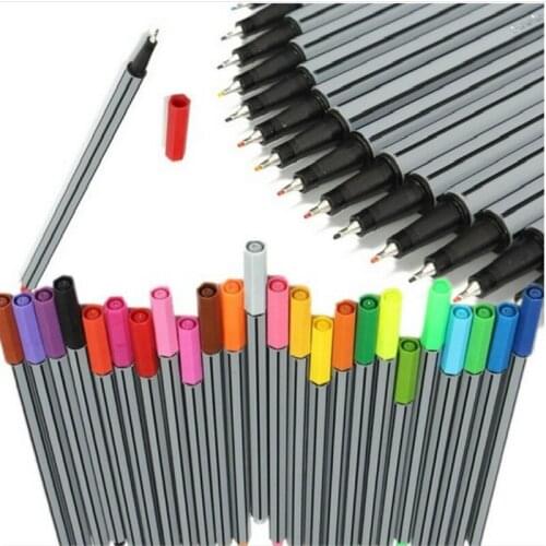 24 pcs 0.4mm Water Based Assorted Ink Super Fine Line Drawing Pen Point Art Markers Drawing Supplies