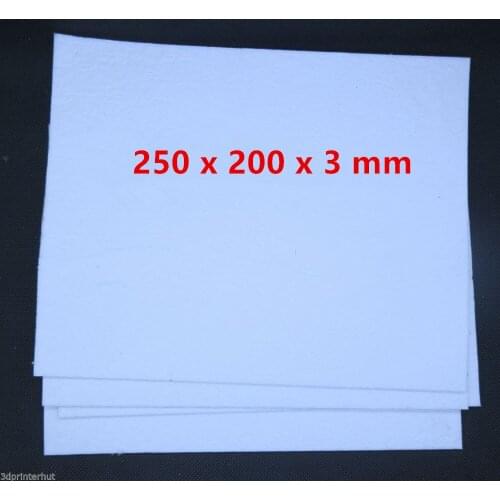 4pcs Prusa 250*200*3mm Heating Bed Block Insulation Cotton plate For Reprap Ultimaker 3D Printer