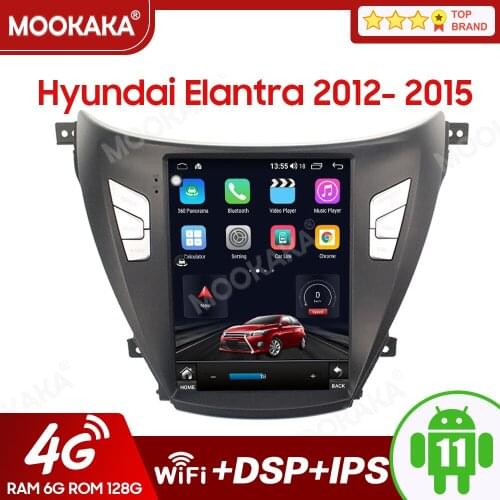 For Hyundai Elantra 2012- 2015 Android Car Stereo Car Radio with Screen GPS Navigation Tape Recorder Head Unit Multimedia Player