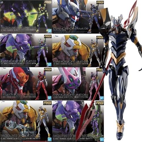 Bandai RG Neon Genesis Evangelion Eva All Unti 00 01 06 02 08 Figure Assembly Collection Anime Action Model Toys for Boys Gift