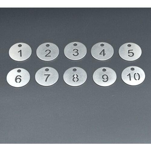 PARETO Number Tag Stainless Steel Key Chain Key Ring Keyring Dog Tag Custom 10 pcs/bag