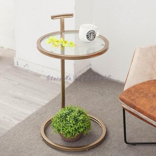 Nordic Tea Table Side Iron Art Small Corner Small Family Living Room Round Sofa Light Luxury Side Metal Simple Modern