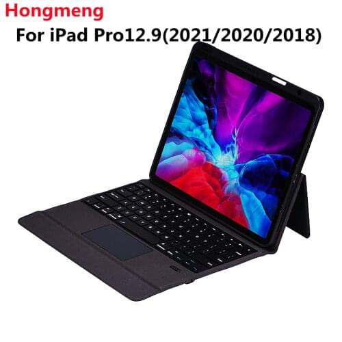 Hongmeng Pu Soft Shell With Pencil Cases integrated Touch Bluetooth keyboard protective Cover For iPad Pro Stand Phone Holder