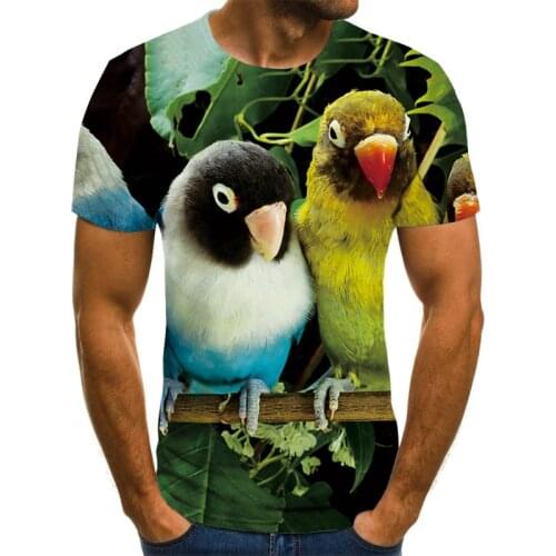 New fun animal series dog/orangutan/cat/bird 3D series T-shirt 3D printing T-shirt for men and women T-shirt for children