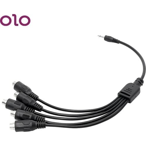 OLO Electric Shock Accessories 5 in 1 Adapter Cable Electro Stimulation for Penis Ring Anal Plug Sex Toys for Couple