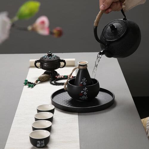 Ceramic wine set Japanese sake separator warm wine pot Chinese white spirit yellow wine cup Korean wineware