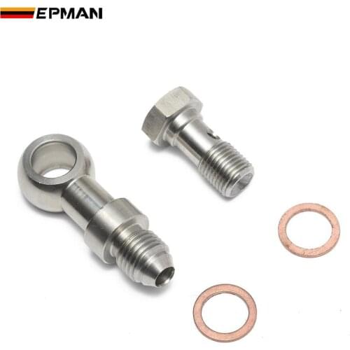 Epman Turbo Oil Feed Banjo Bolt Kit M10x1.0mm to 4AN 1.5mm Restrictor For Mitsubishi TD025 TD025L EP-CGQ111