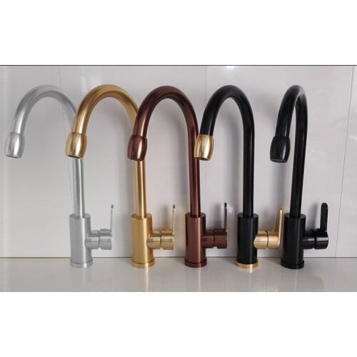 Faucet 360 Degree Rotating Space Aluminum Rose Gold Black Kitchen Faucet Sink Sink Dish Basin Can Rotate