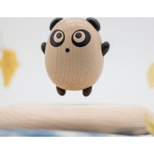 [Magnetic Levitation Red Panda] Black Technology Creative Solid Wood Decoration Toys Gifts
