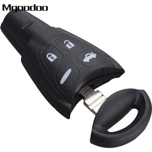 Mgoodoo 4 Button Replacement Remote Key Shell Fob Case For Saab 9-3 Sport Sedan Sport Combi Wagon 2008 2009 2010 2011 Car-covers