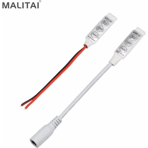 Mini DC 12V LED RGB Controller LED Dimmer Speed / Brightness Control For RGB 5050 3528 2835 LED Strip light